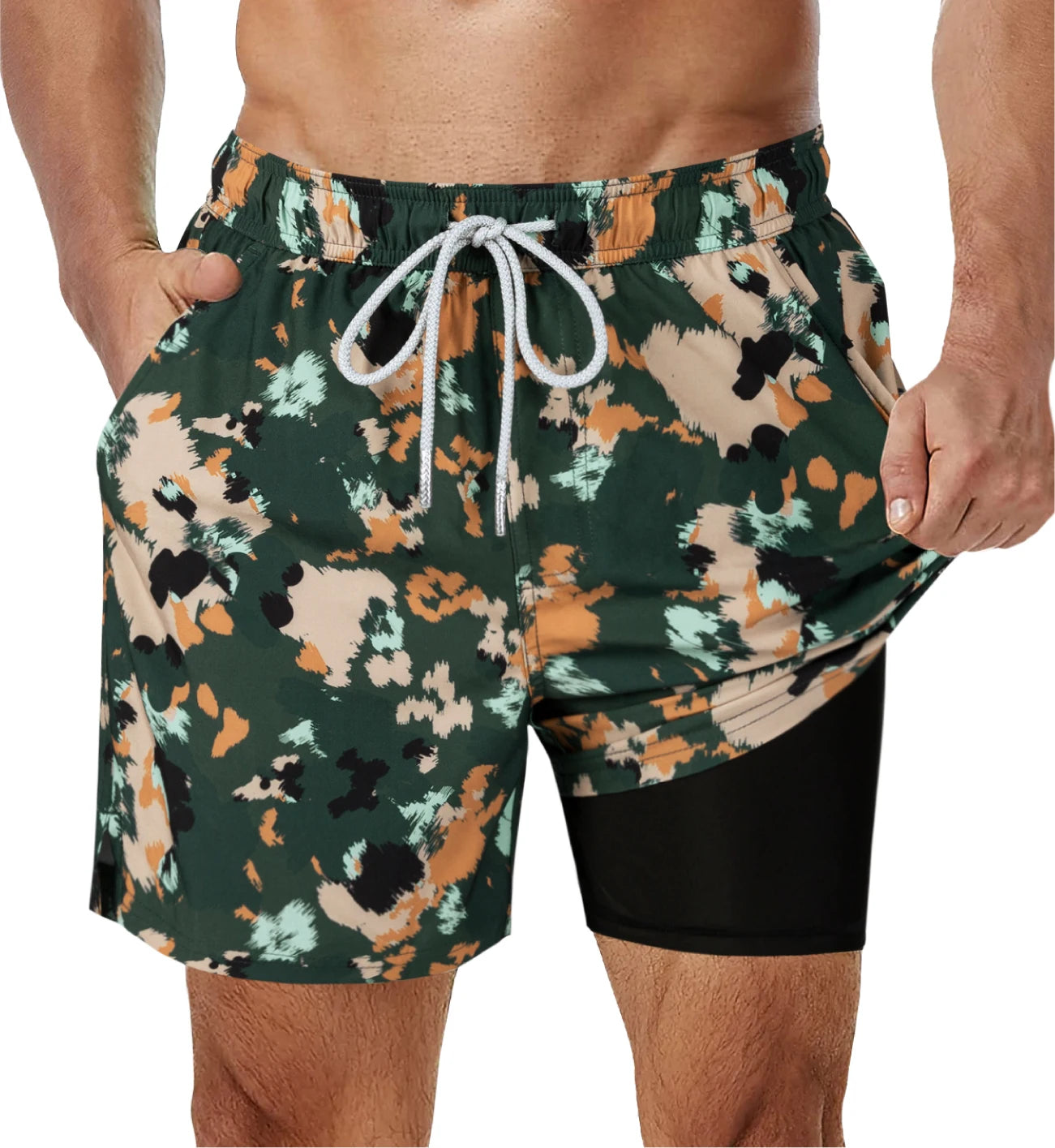 Aquasilk Trunks Green Camo