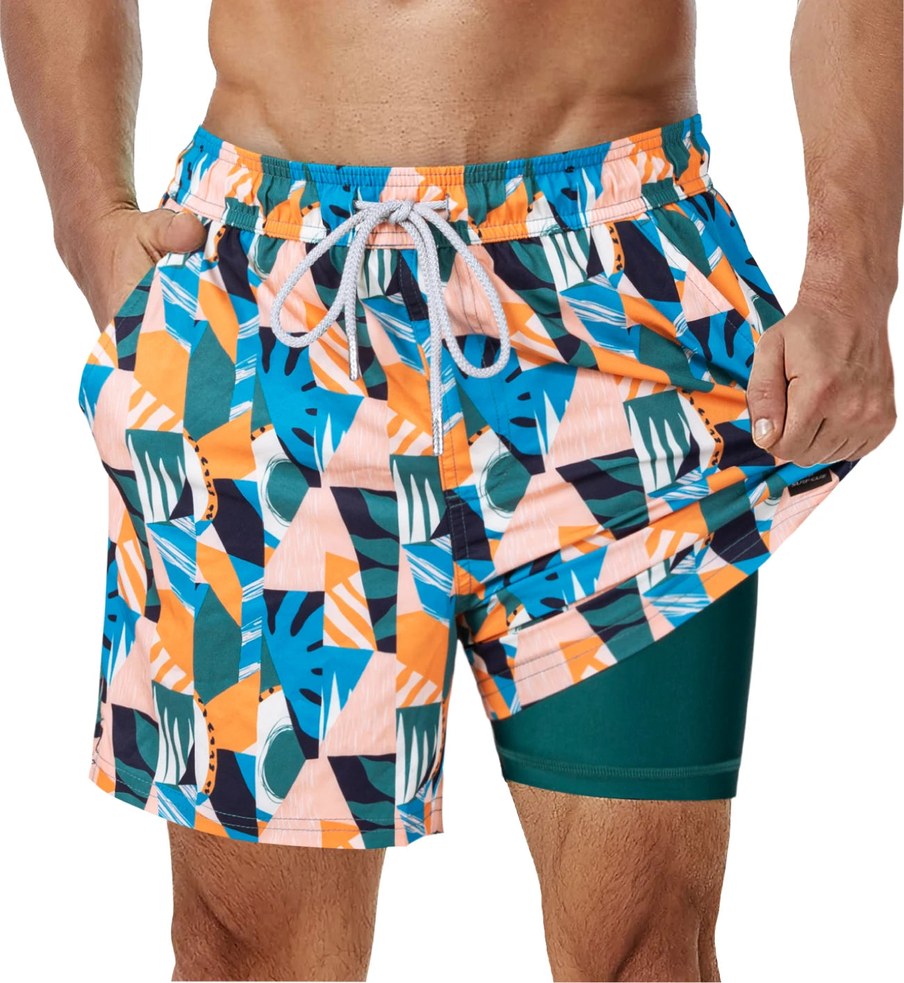 Aquasilk Trunks Orange Puzzle